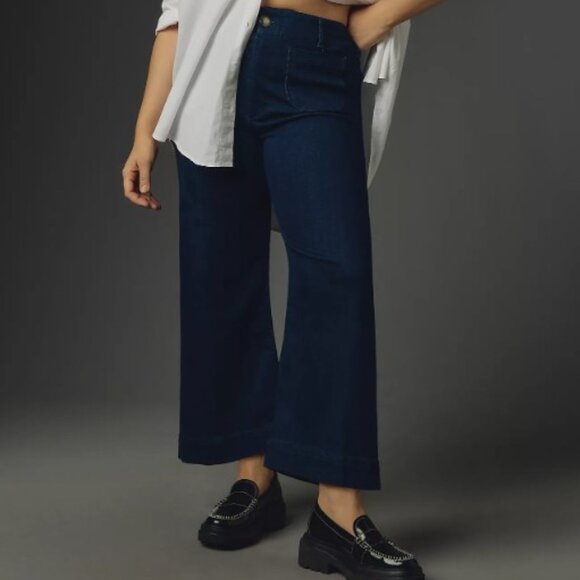 Anthropologie - The Colette Crop High-Rise Wide-Leg Jeans by Maeve - 16W - Picture 3 of 6